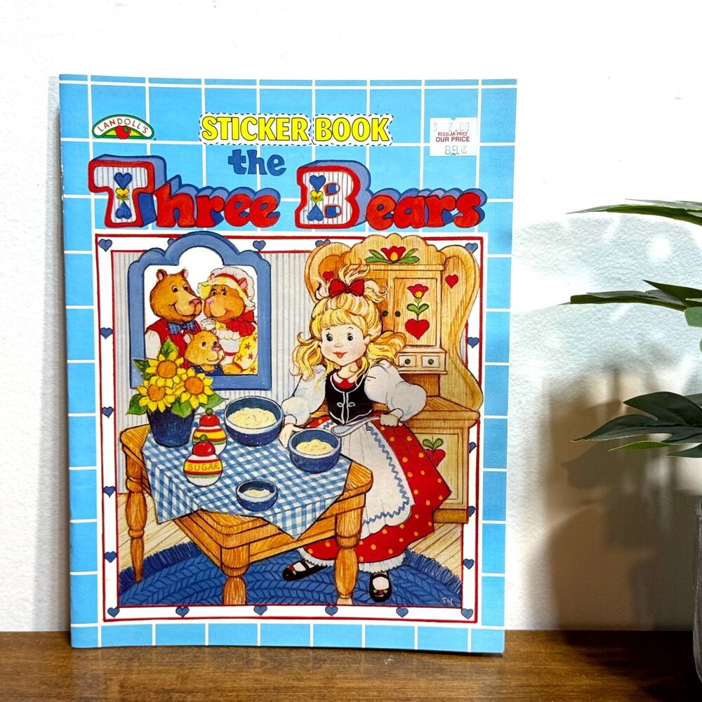 Sticker Book The Three Bears Landoll's 1996 Vintage